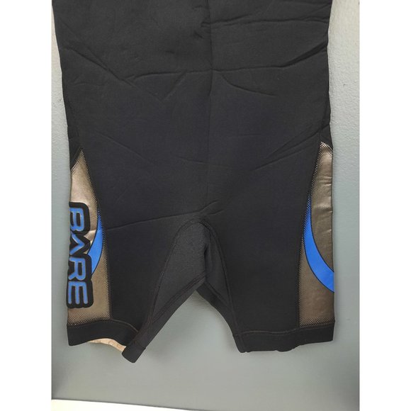 BARE Scuba Wet Suit Mens Size M 2/2 mm Short Power Stretch Black & Metallic Grey - Picture 4 of 12